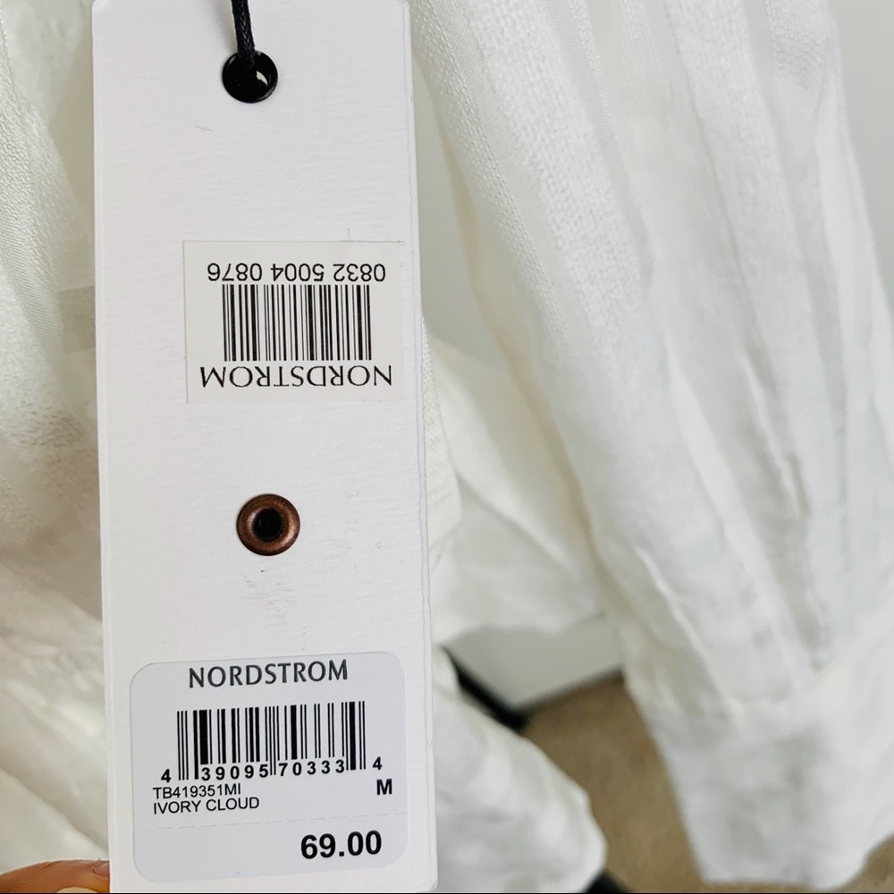 NWT Nordstrom Treasure Bond Sheer Stripe Blouse M - Picture 9 of 11